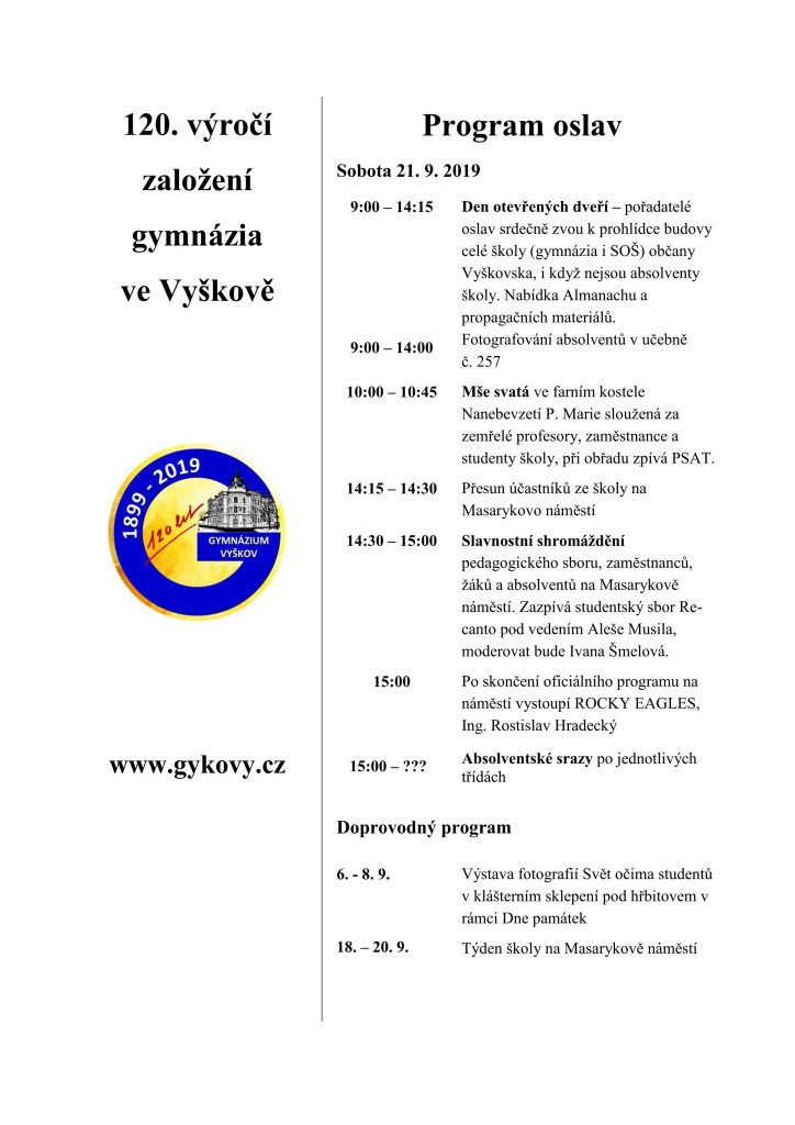 Program oslav