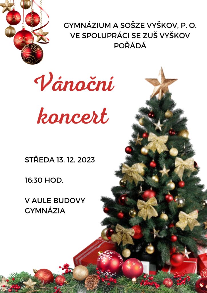 Plakát na Vánoční koncert